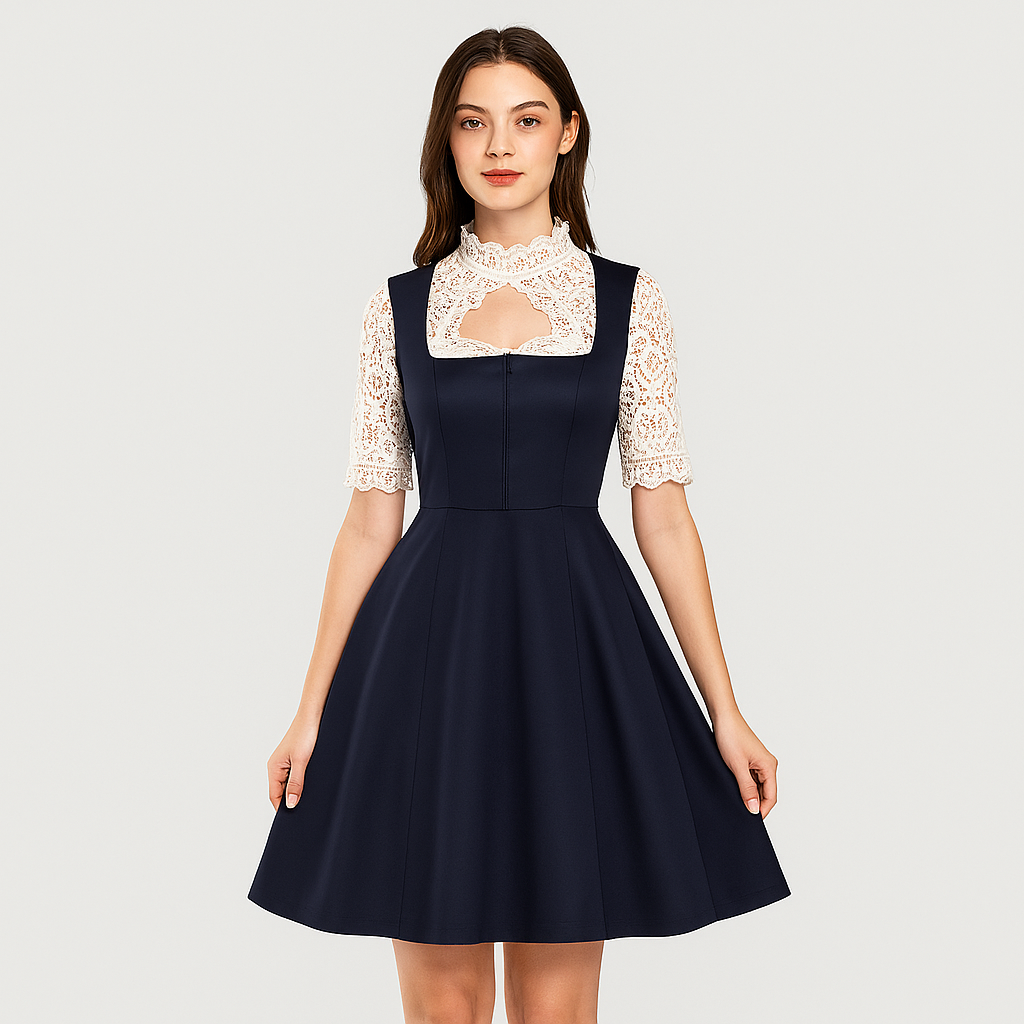 Robe Trachten pour Femmes – Dirndl en Dentelle pour Oktoberfest à Munich