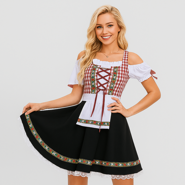 Dirndls Élégants pour Femmes – Avec Dentelle et Nœud au Dos dans le Style Traditionnel Bavarois