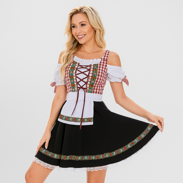 Dirndls Élégants pour Femmes – Avec Dentelle et Nœud au Dos dans le Style Traditionnel Bavarois