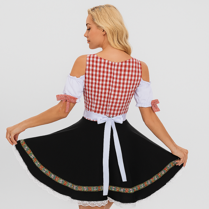 Dirndls Élégants pour Femmes – Avec Dentelle et Nœud au Dos dans le Style Traditionnel Bavarois