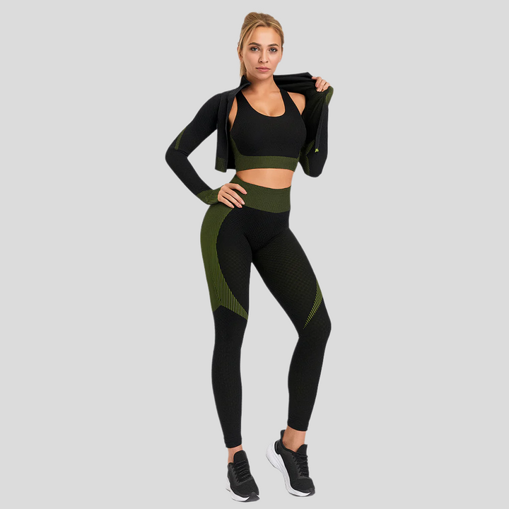 Ensemble de yoga 3 pièces pour femmes