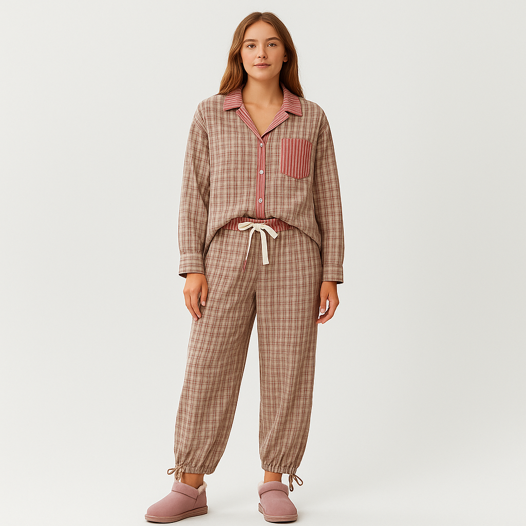 Viktoria – Ensemble de pyjama décontracté pour femmes en 2 pièces – Pyjama doux et décontracté