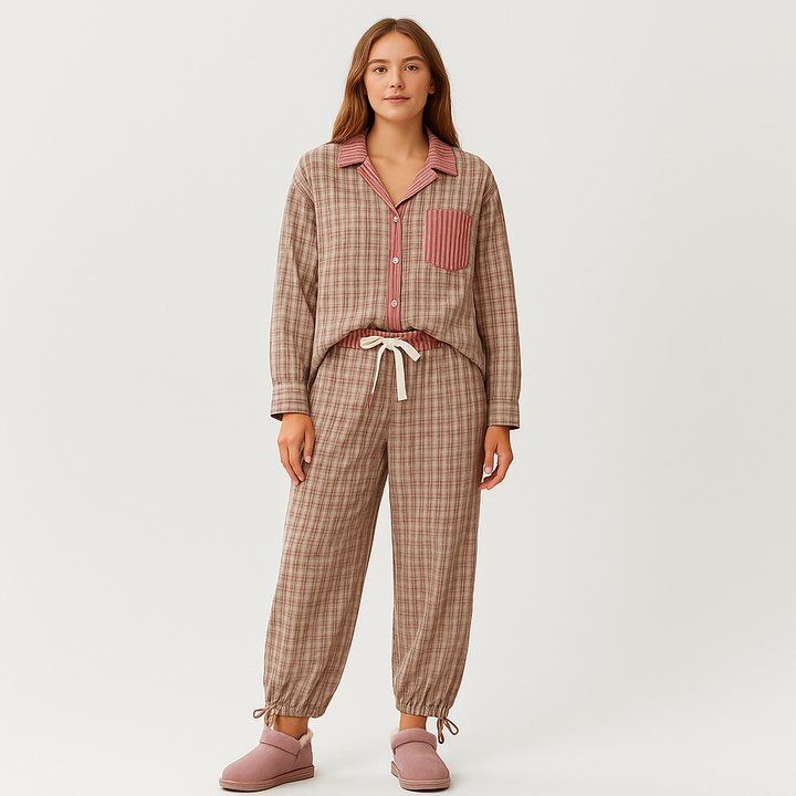 Viktoria – Ensemble de pyjama décontracté pour femmes en 2 pièces – Pyjama doux et décontracté