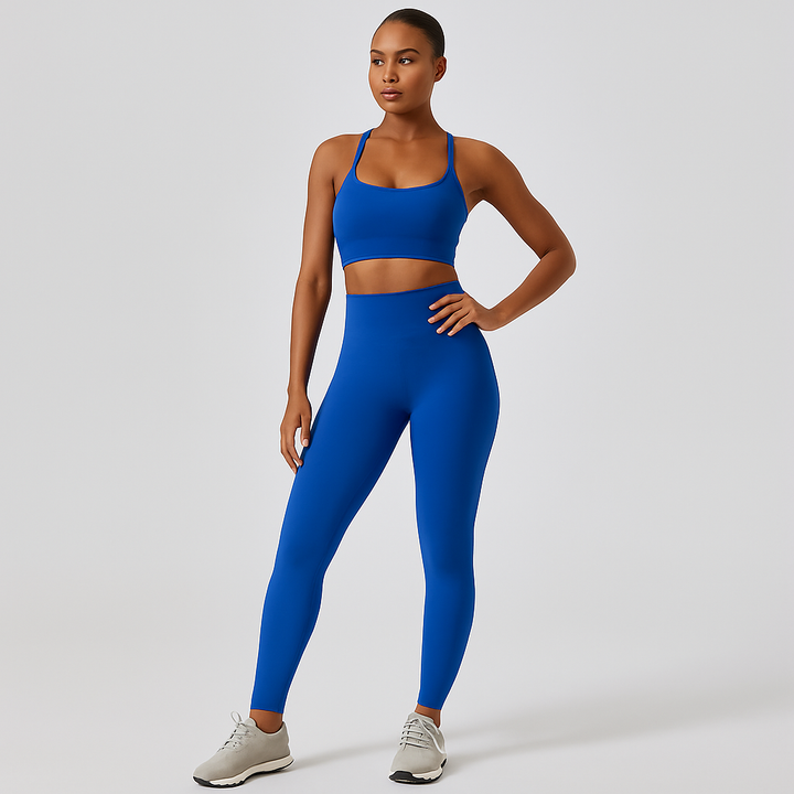 Ensemble de yoga et de pilates sans couture pour femmes – Soutien-gorge de sport, short taille haute et leggings