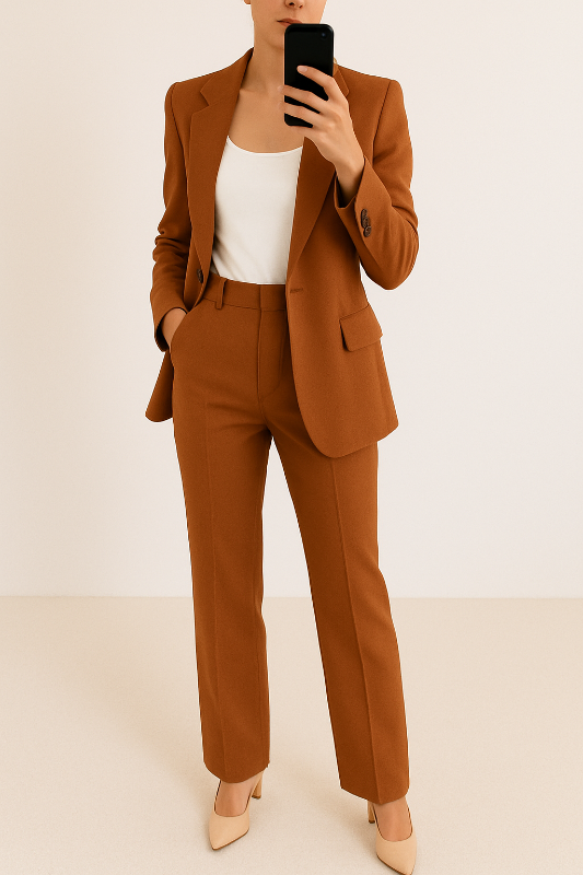 Costume Femme - Ensemble Blazer et Pantalon Élégant pour Occasions Festives