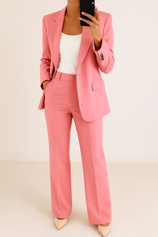 Costume Femme - Ensemble Blazer et Pantalon Élégant pour Occasions Festives