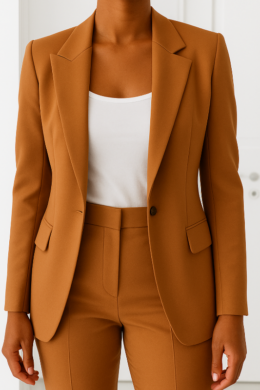 Costume élégant pour femmes pour occasions formelles – Blazer sur mesure avec pantalon mi-hauteur