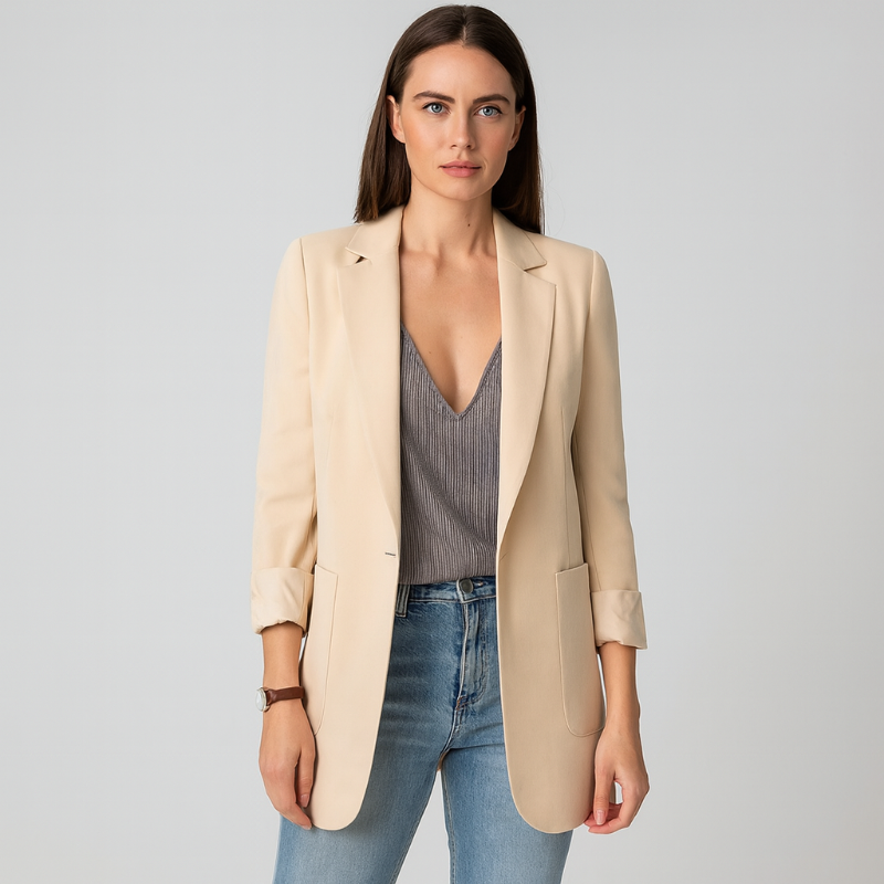 Blazer Long pour Femmes – Blazer Élégant pour des Tenues Stylées