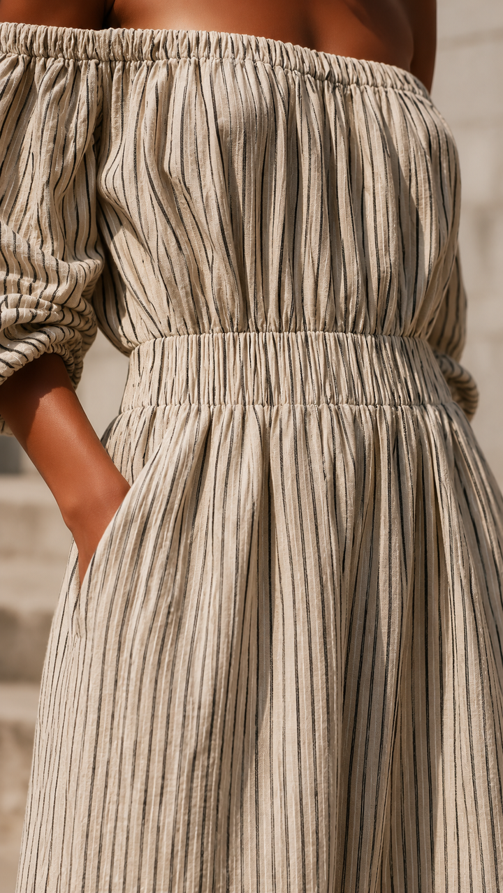 Malin| Robe maxi légère avec manches longues