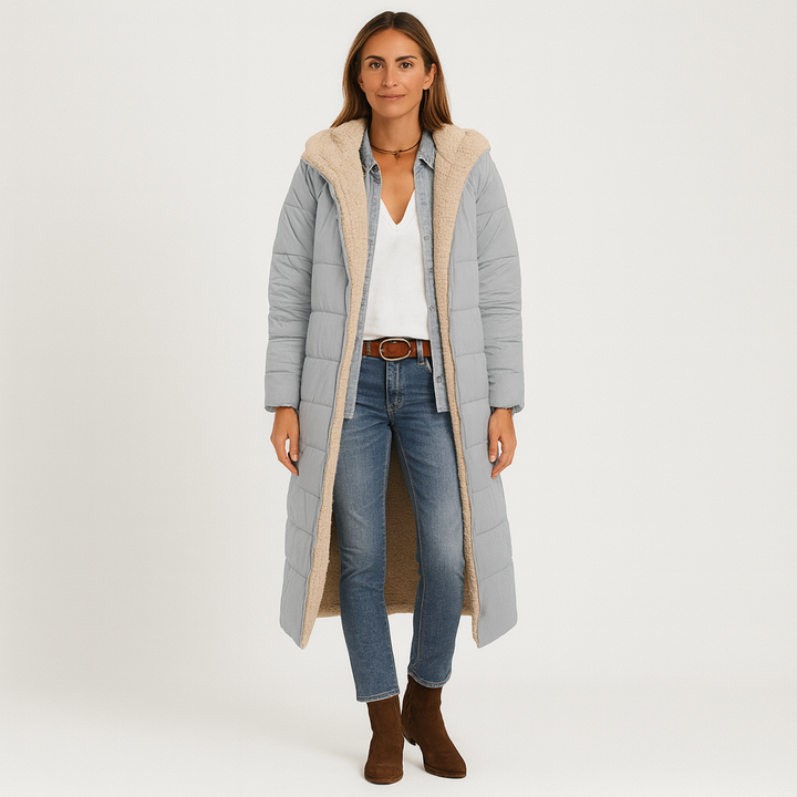 Amara | Manteau d'hiver réversible avec capuche douillette pour femmes