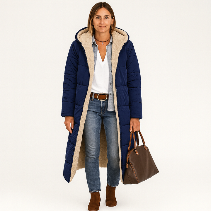 Amara | Manteau d'hiver réversible avec capuche douillette pour femmes