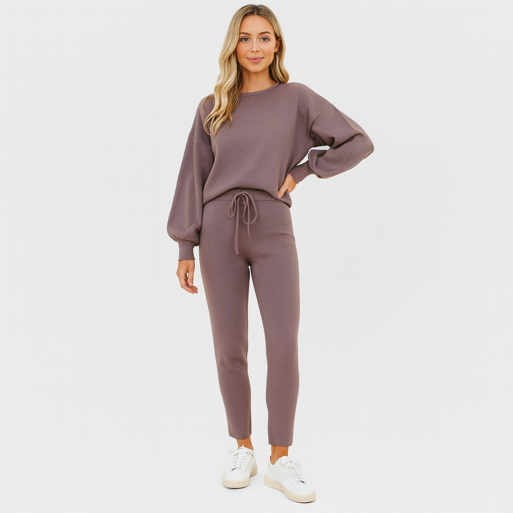 Ensemble de training élégant pour femmes – Ensemble de loungewear stylé pour la maison ou les loisirs