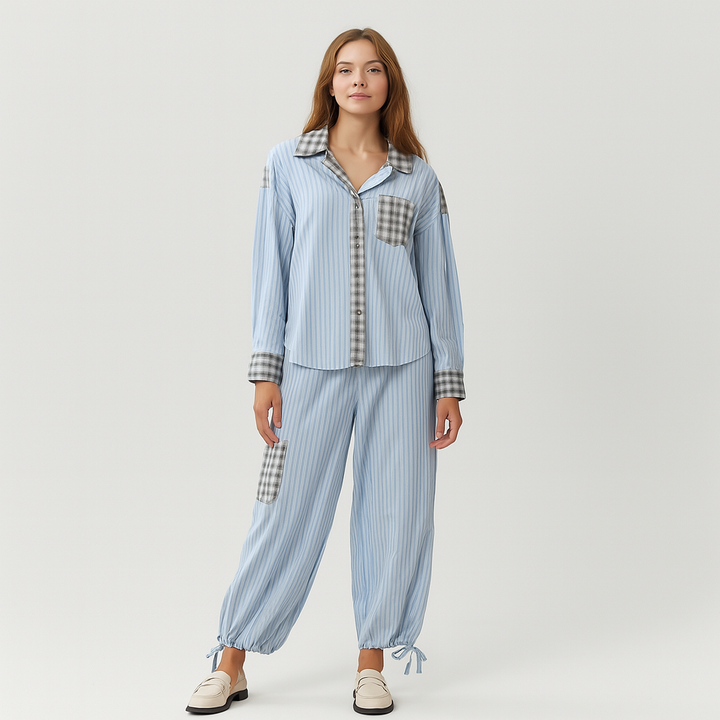 Viktoria – Ensemble de pyjama décontracté pour femmes en 2 pièces – Pyjama doux et décontracté