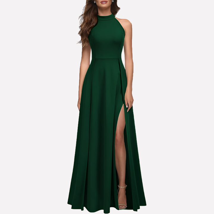 Dominique | Robe de soirée maxi formelle pour femmes avec fente latérale