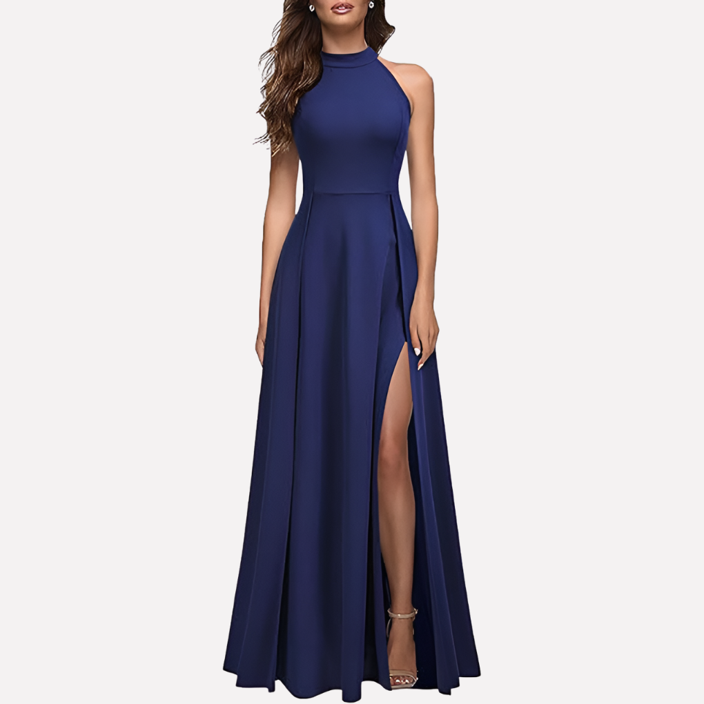 Dominique | Robe de soirée maxi formelle pour femmes avec fente latérale
