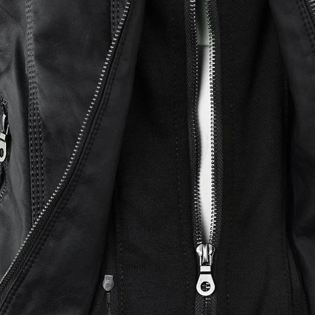 Wolff - veste en cuir pour femmes avec capuche