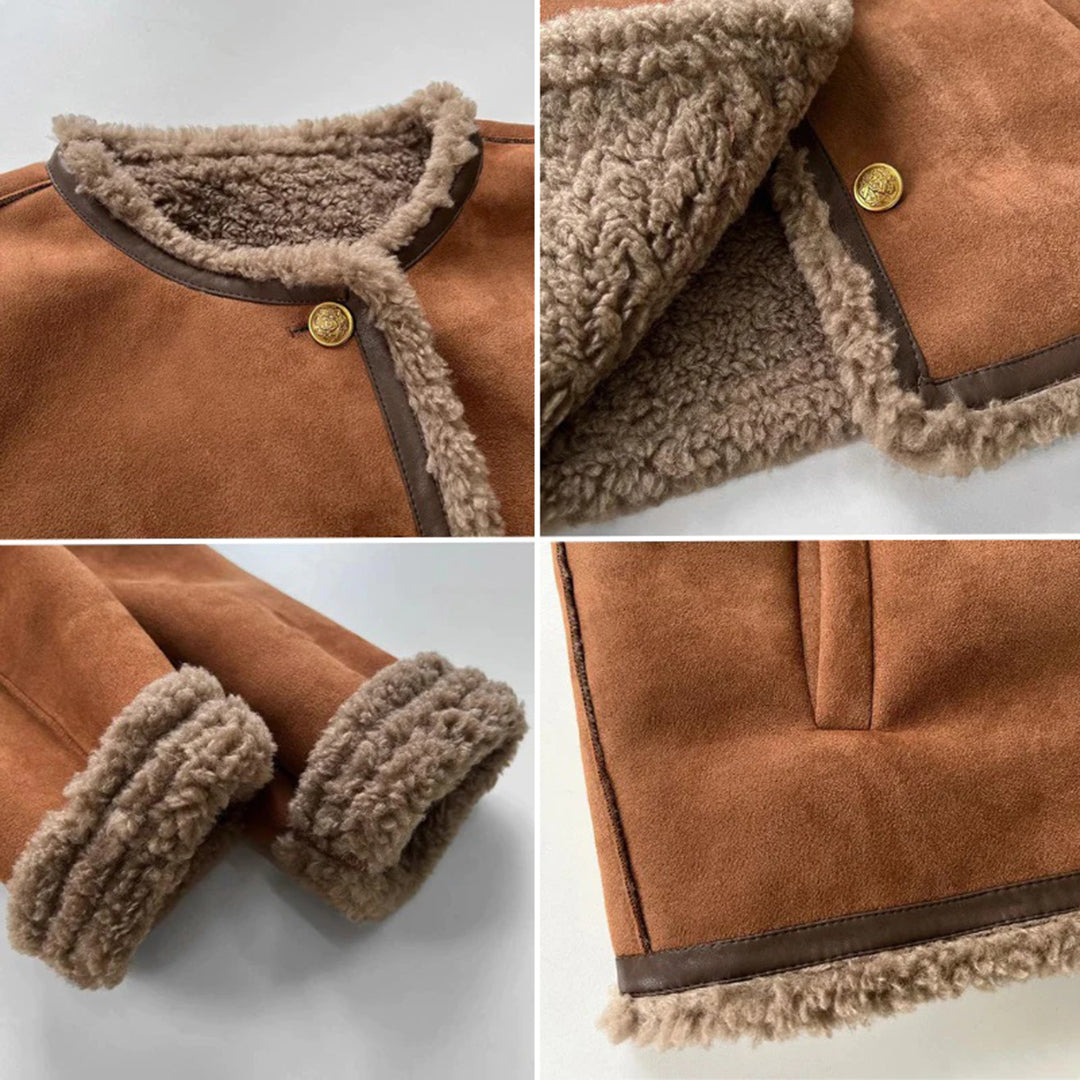 Veste en daim élégante, luxueuse et confortable pour femmes