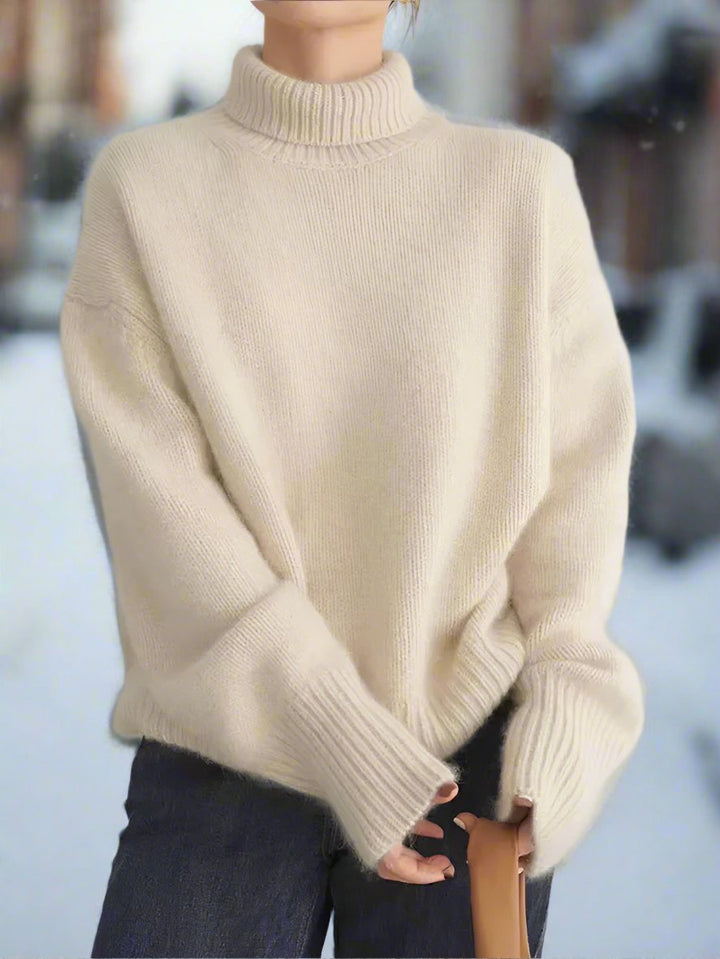 Pull à col roulé classique, confortable et stylé pour femmes