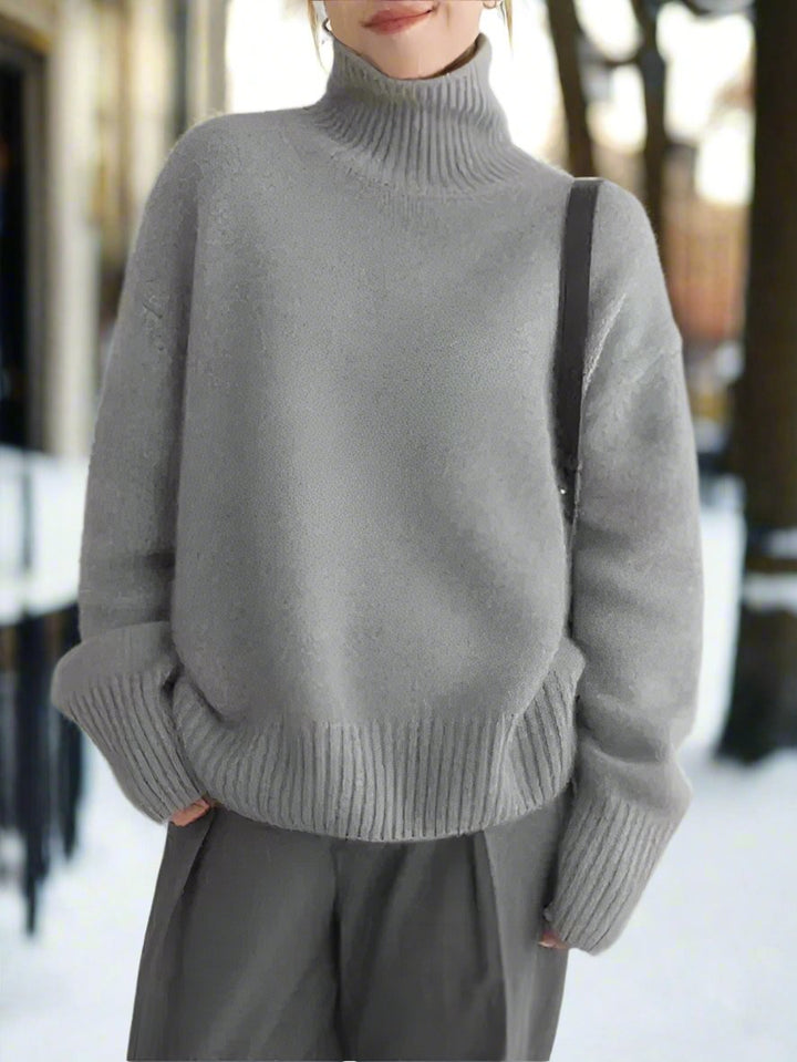 Pull à col roulé classique, confortable et stylé pour femmes