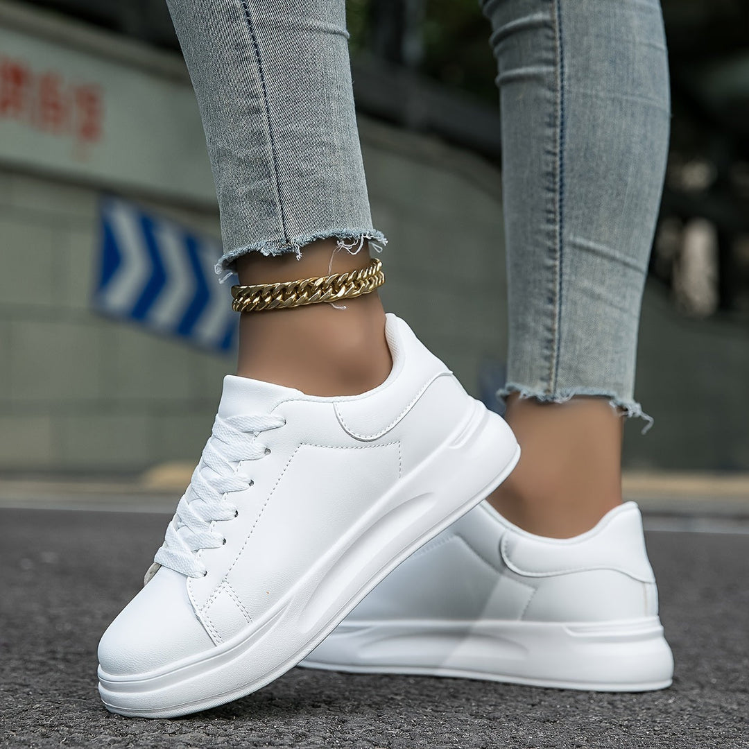 Baskets blanches confortables pour femmes