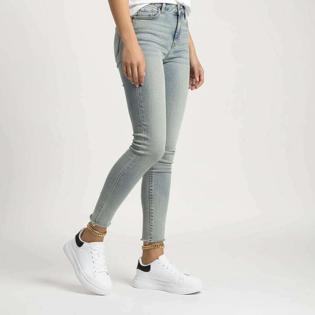 Baskets blanches confortables pour femmes