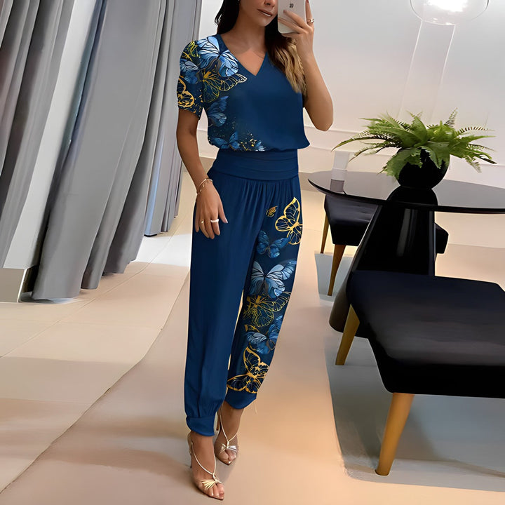Clara - Ensemble élégant de blouse et pantalon pour femmes