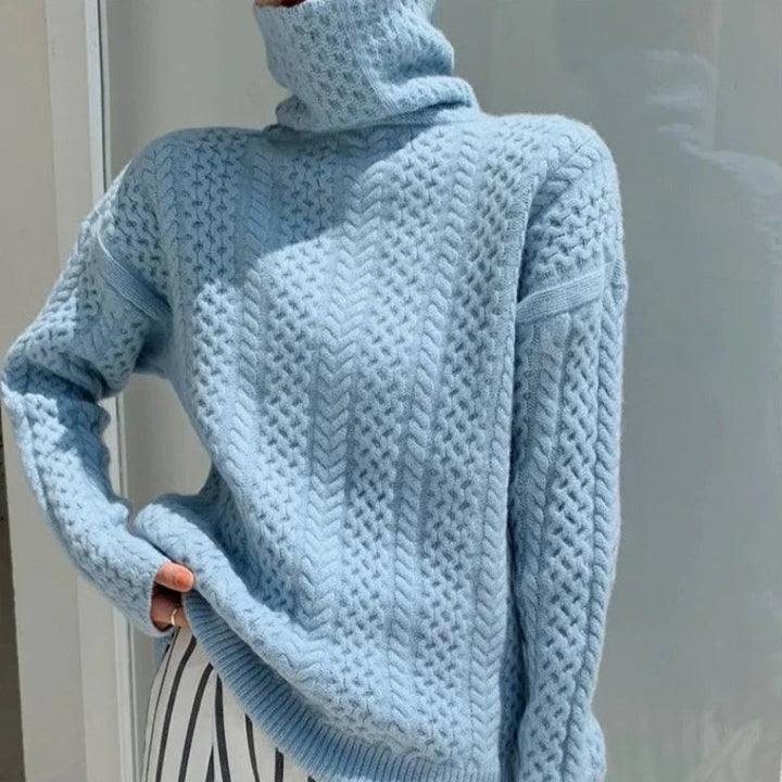 Pull à col roulé Couture pour femmes