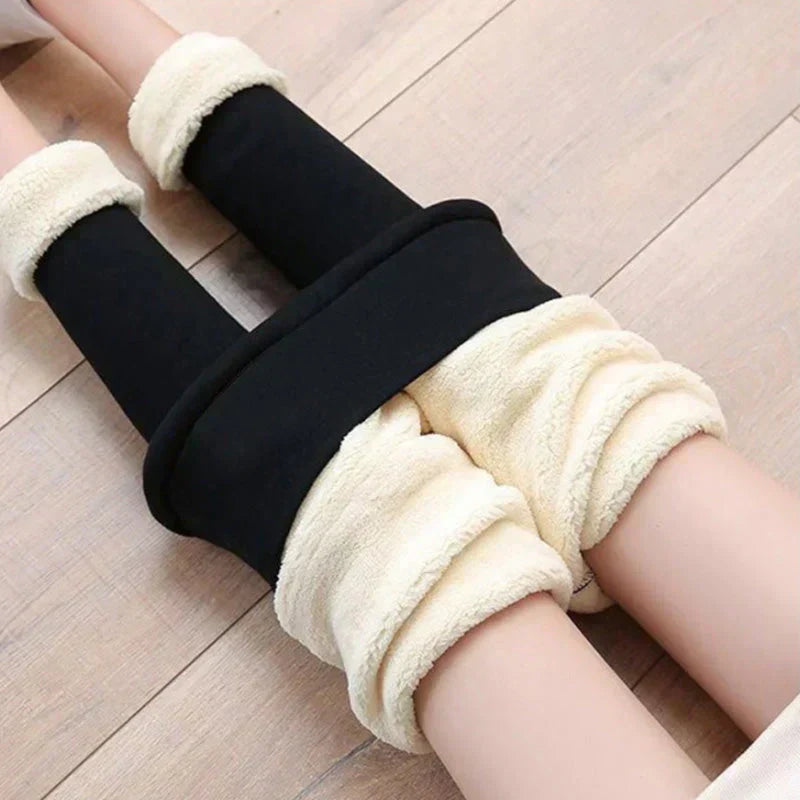Leggings d'hiver chauds en agneau pour femmes