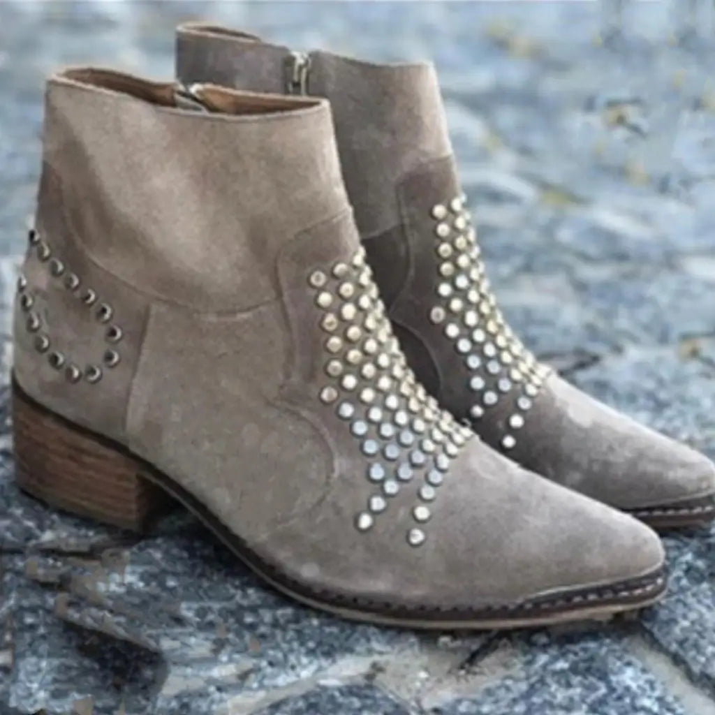 Ella | Bottines à la mode pour femmes avec clous de haute qualité