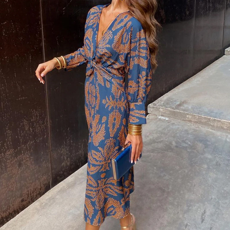 MAYLORA™ | Robe midi élégante au design baroque