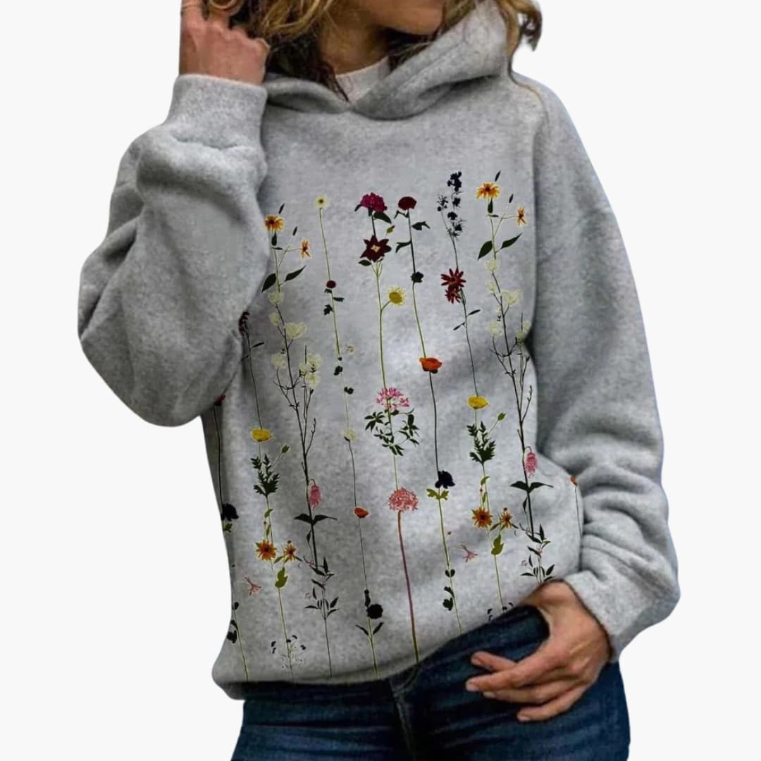 Hoodie Femme avec Motif Floral