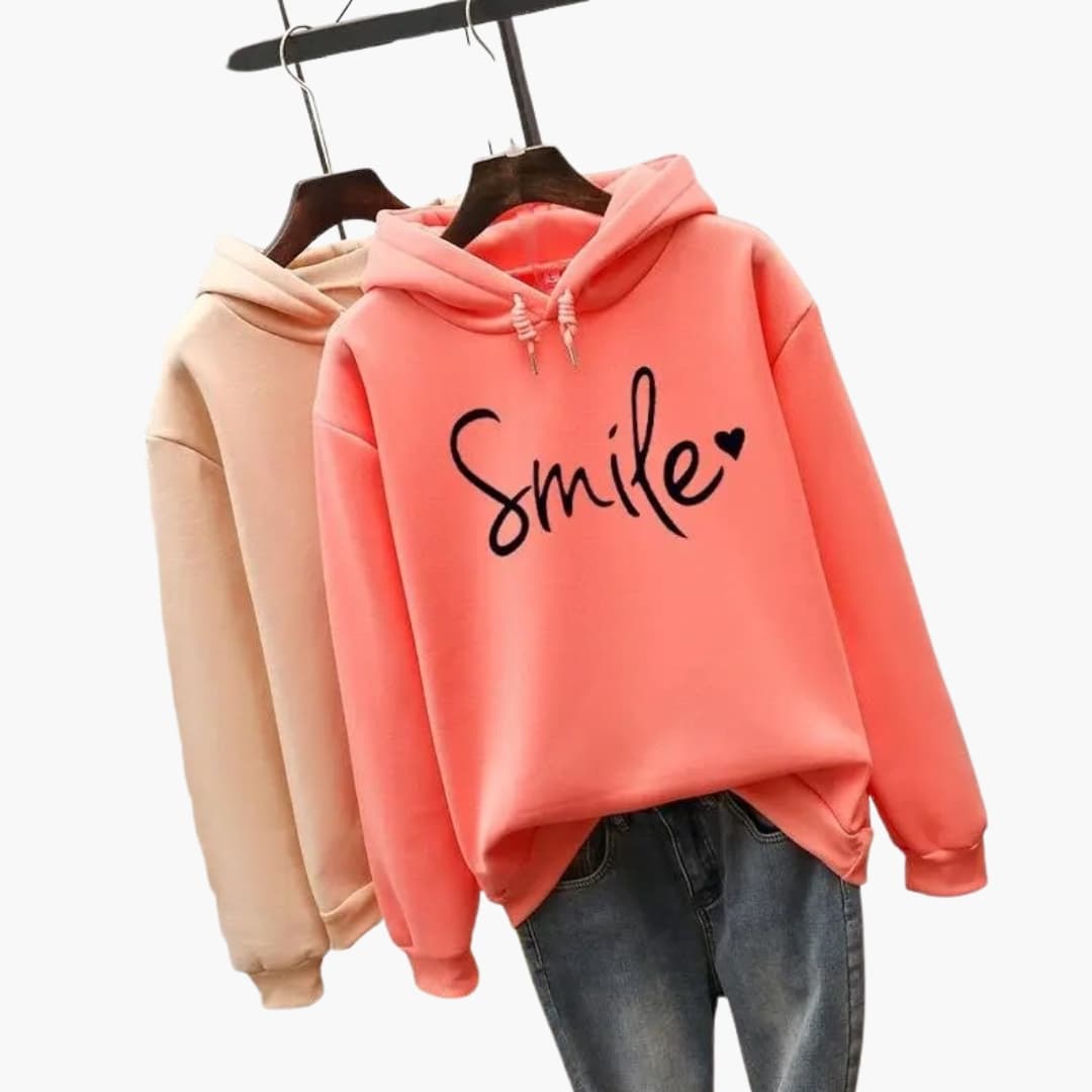 Hoodie pour femmes avec capuche et impression frontale
