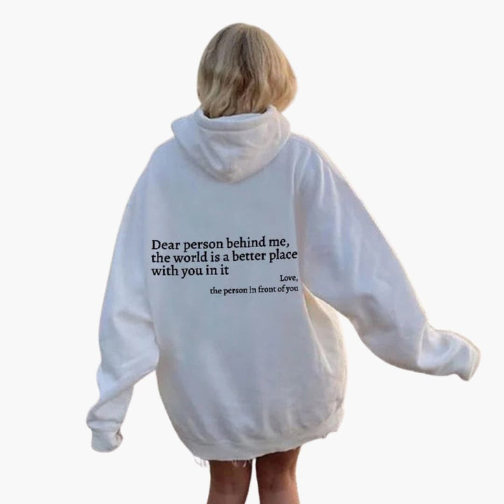 Hoodie Femme avec impression au dos et capuche