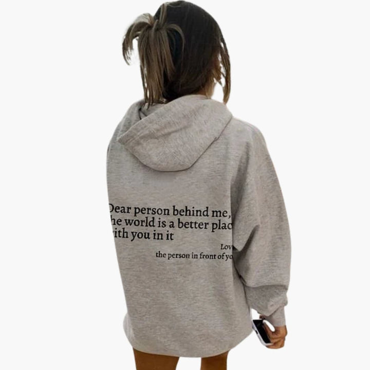 Hoodie Femme avec impression au dos et capuche