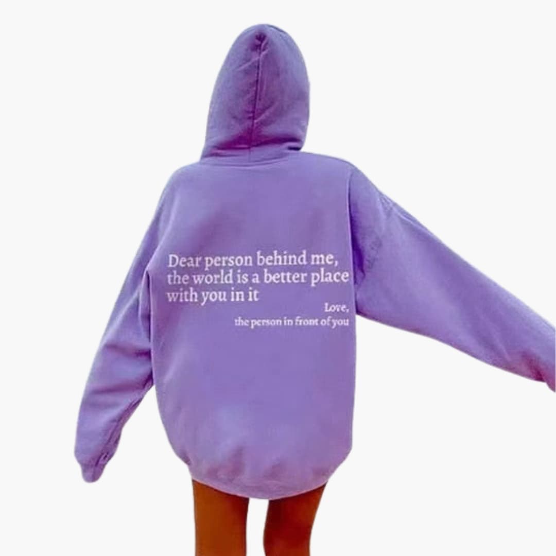 Hoodie Femme avec impression au dos et capuche