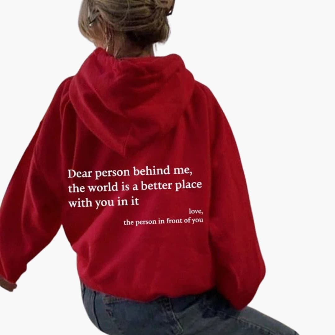 Hoodie Femme avec impression au dos et capuche