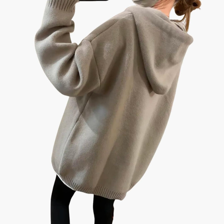 Hoodie Oversize Femme avec Imprimé Smiley