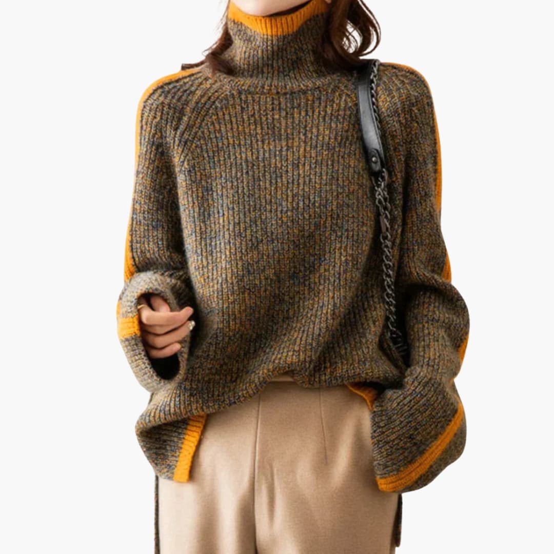 Pull femme col roulé - Pull à manches longues