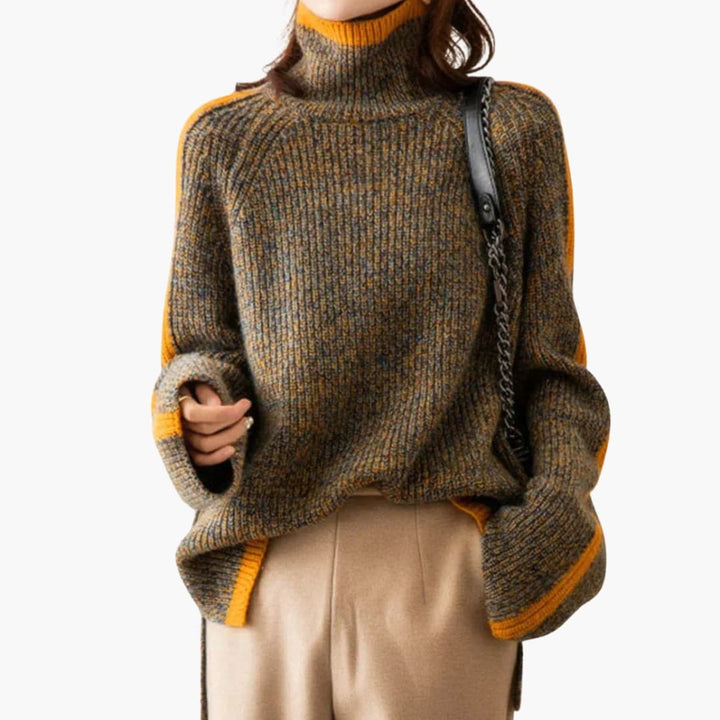 Pull femme col roulé - Pull à manches longues