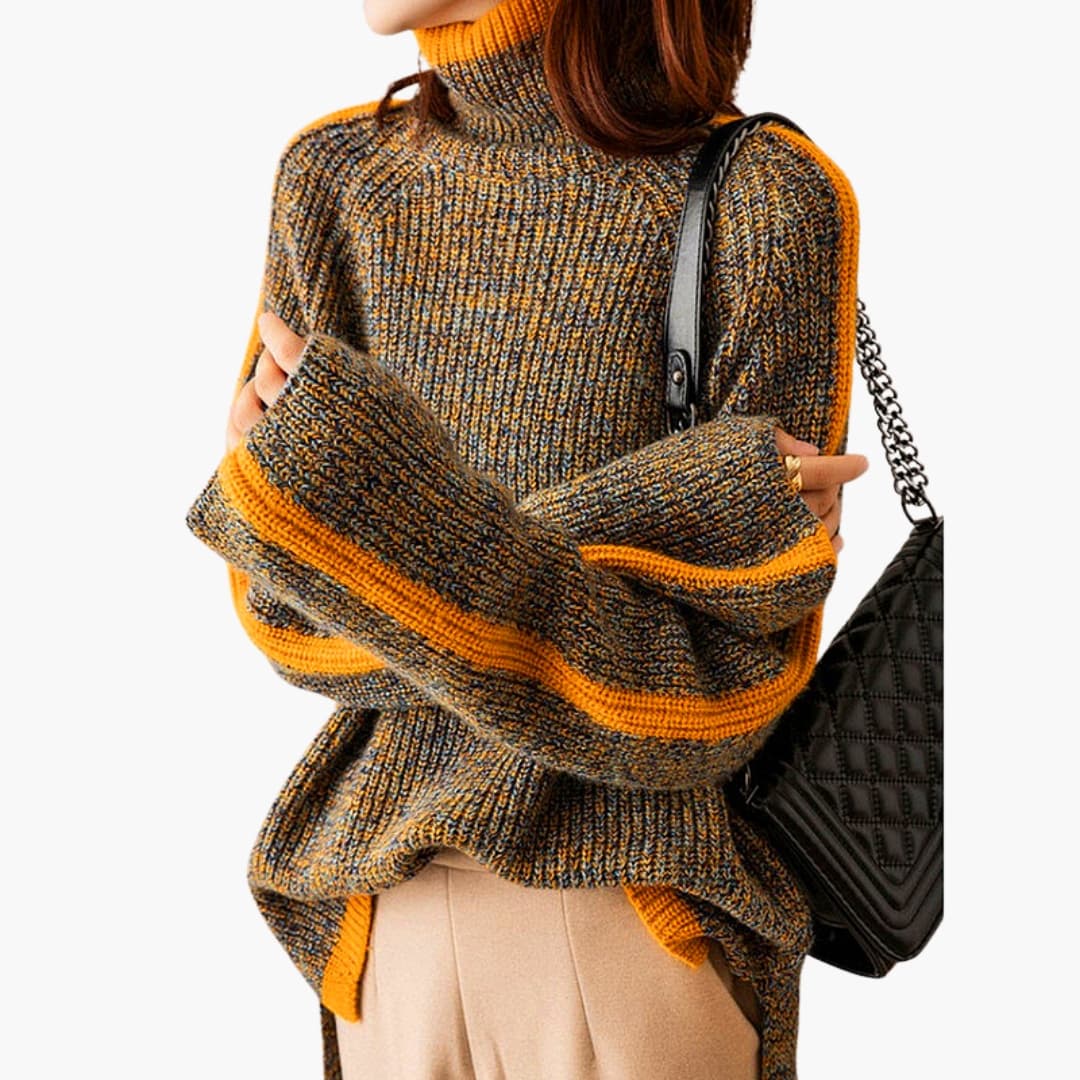 Pull femme col roulé - Pull à manches longues