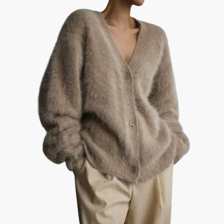 Gilet pour femmes avec patte de boutonnage et manches longues