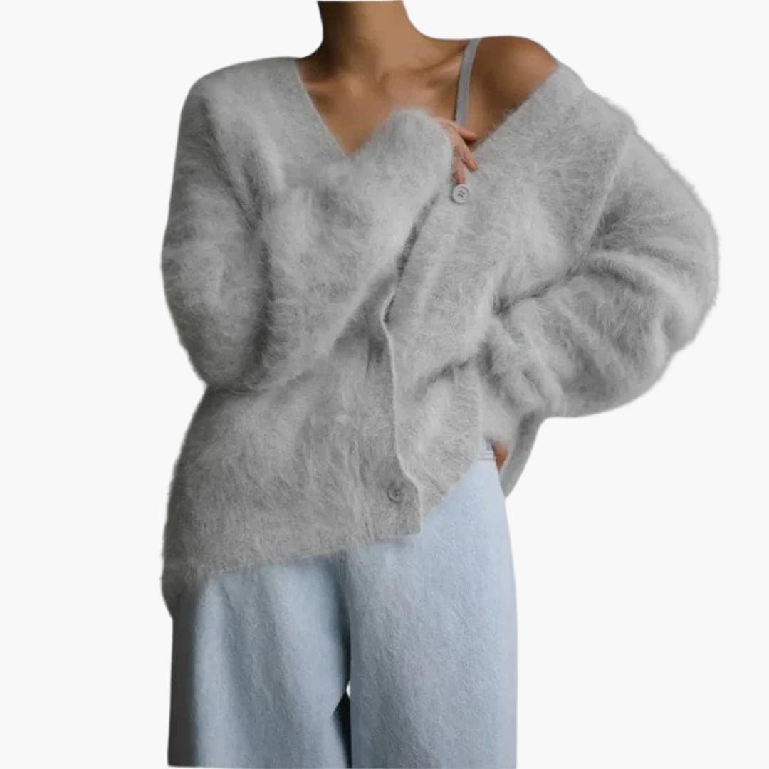 Gilet pour femmes avec patte de boutonnage et manches longues