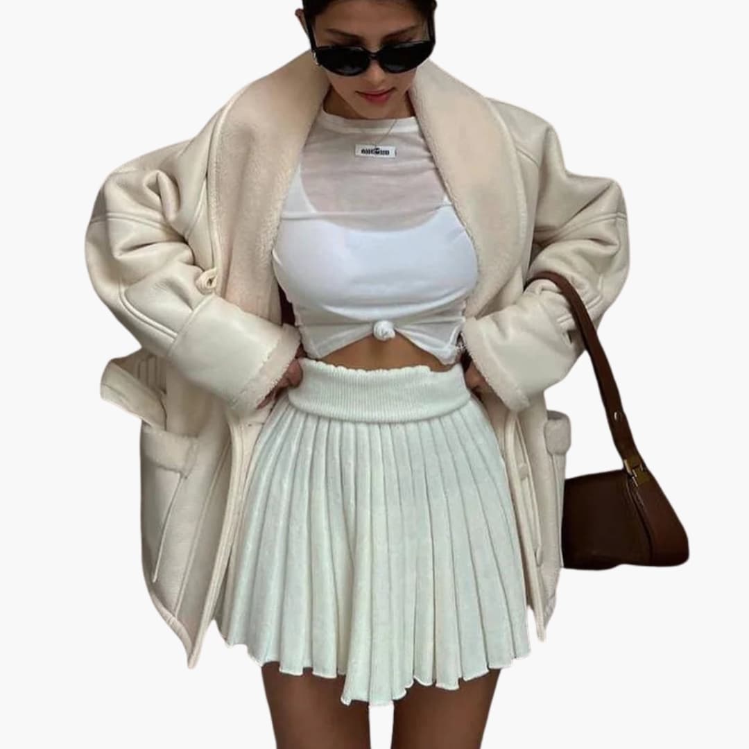 Veste d'hiver pour femmes avec ceinture et poches avant