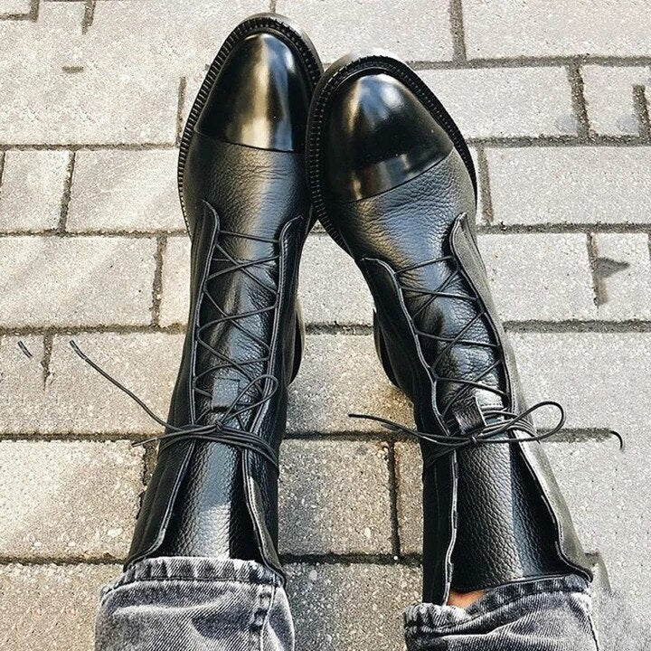Bottes Élégantes à Talon Bloc pour Femmes, Alliant Style et Confort