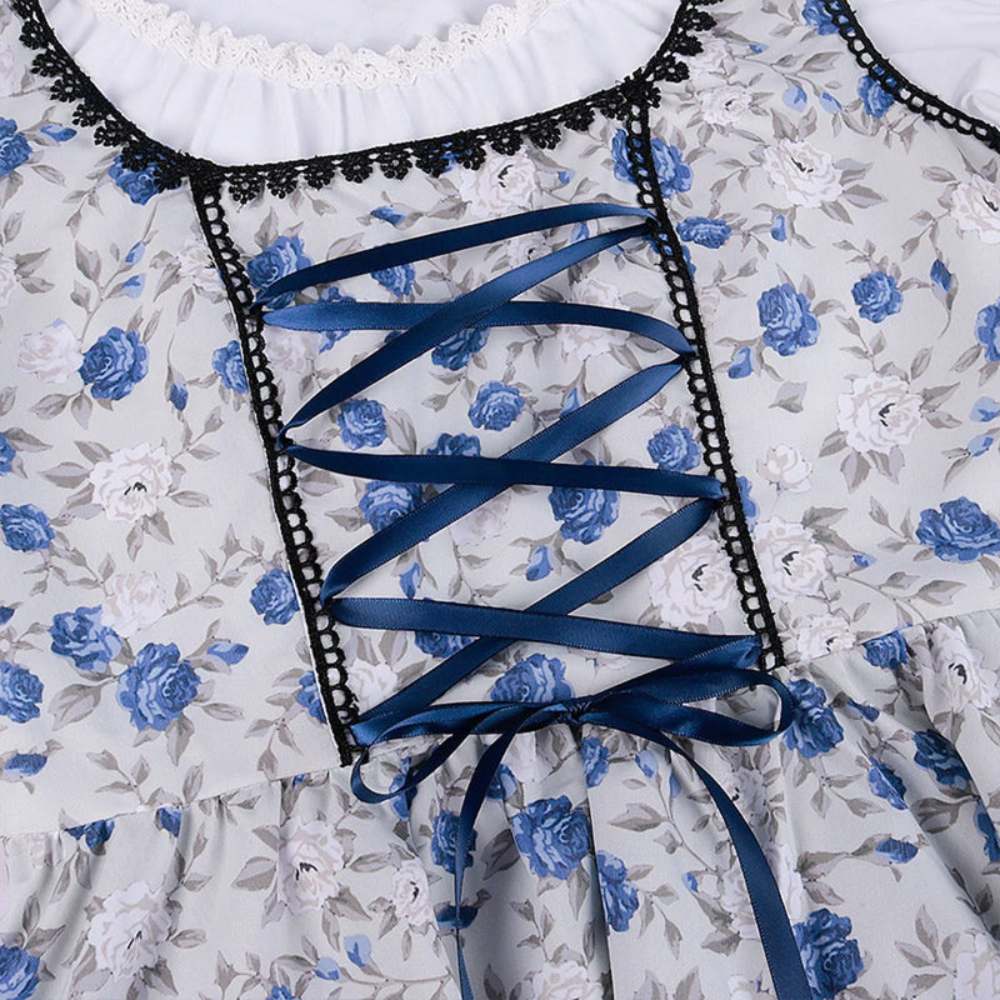 Robe Dirndl Élégante à Fleurs pour Femmes | Midi