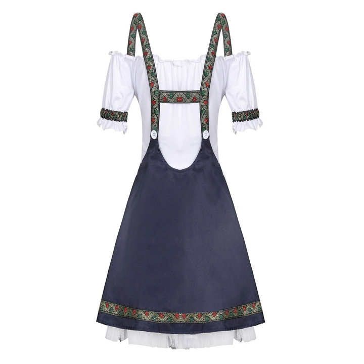 Robe Dirndl Mini Contrastée pour Femmes | Traditionnelle Moderne