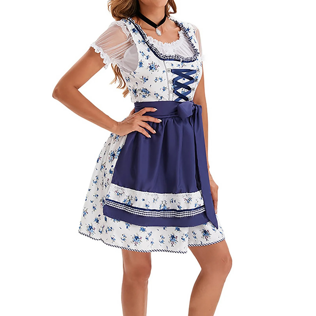 Robe Dirndl Festive Sans Épaules pour Femmes | Mini