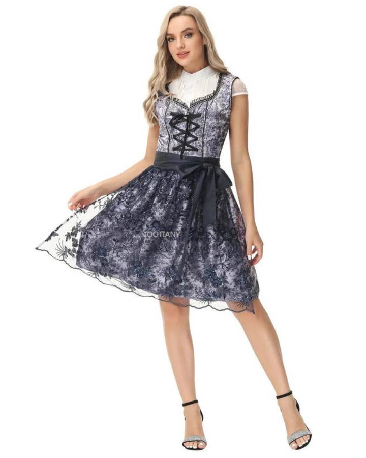 Robe Dirndl Imprimée Classique pour Femmes | Mini