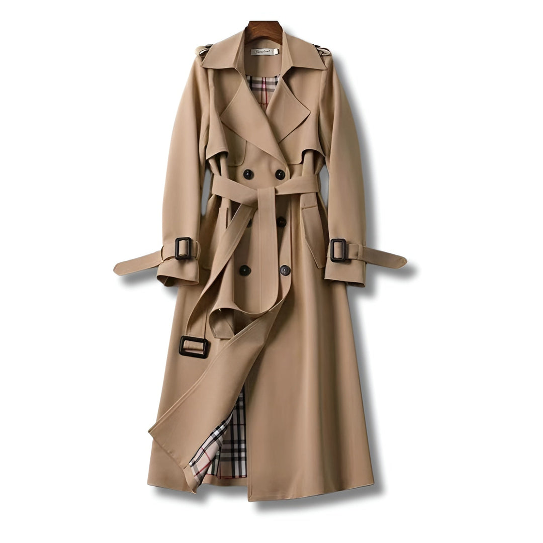Manteau Trench Classique pour Femme avec Ceinture Élégant Manteau d'Hiver pour Femmes