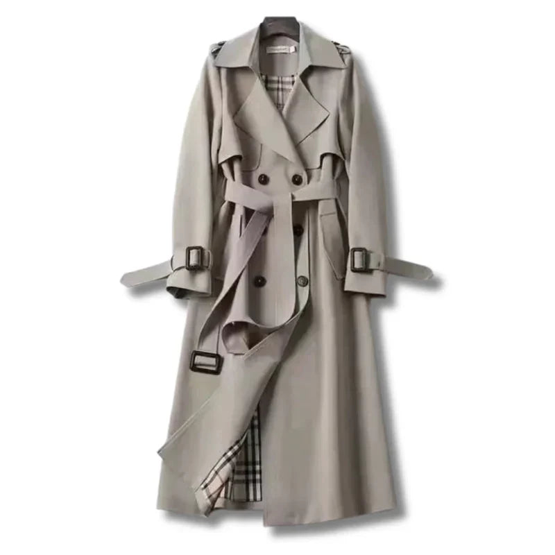 Manteau Trench Classique pour Femmes avec Ceinture Élégant Manteau d'Hiver pour Femmes